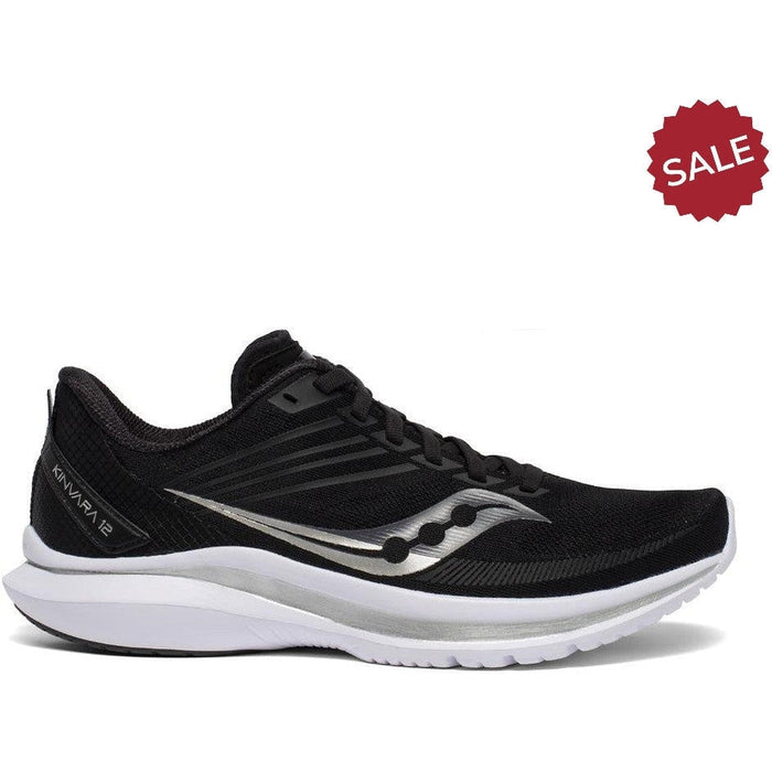 Women's Saucony Kinvara 12, Black/Silver, 7.5 B Medium