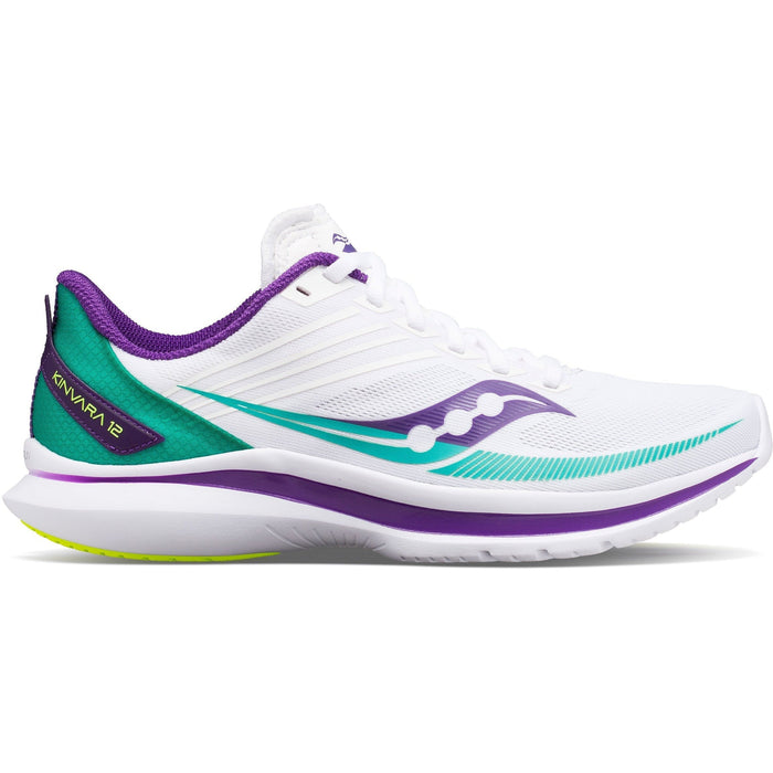 Women's Saucony Kinvara 12, White/Jade, 8.5 B Medium