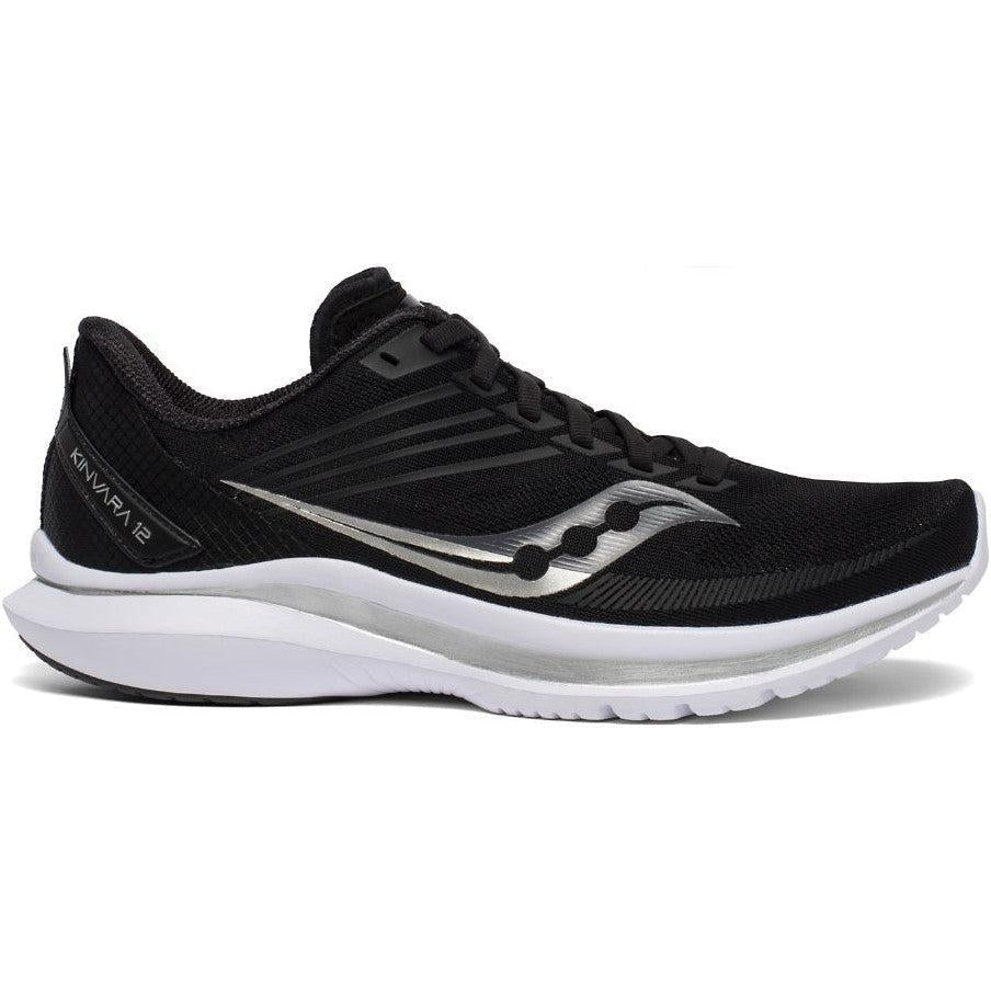 Women's Saucony Kinvara 12, Black/Silver, 10 B Medium