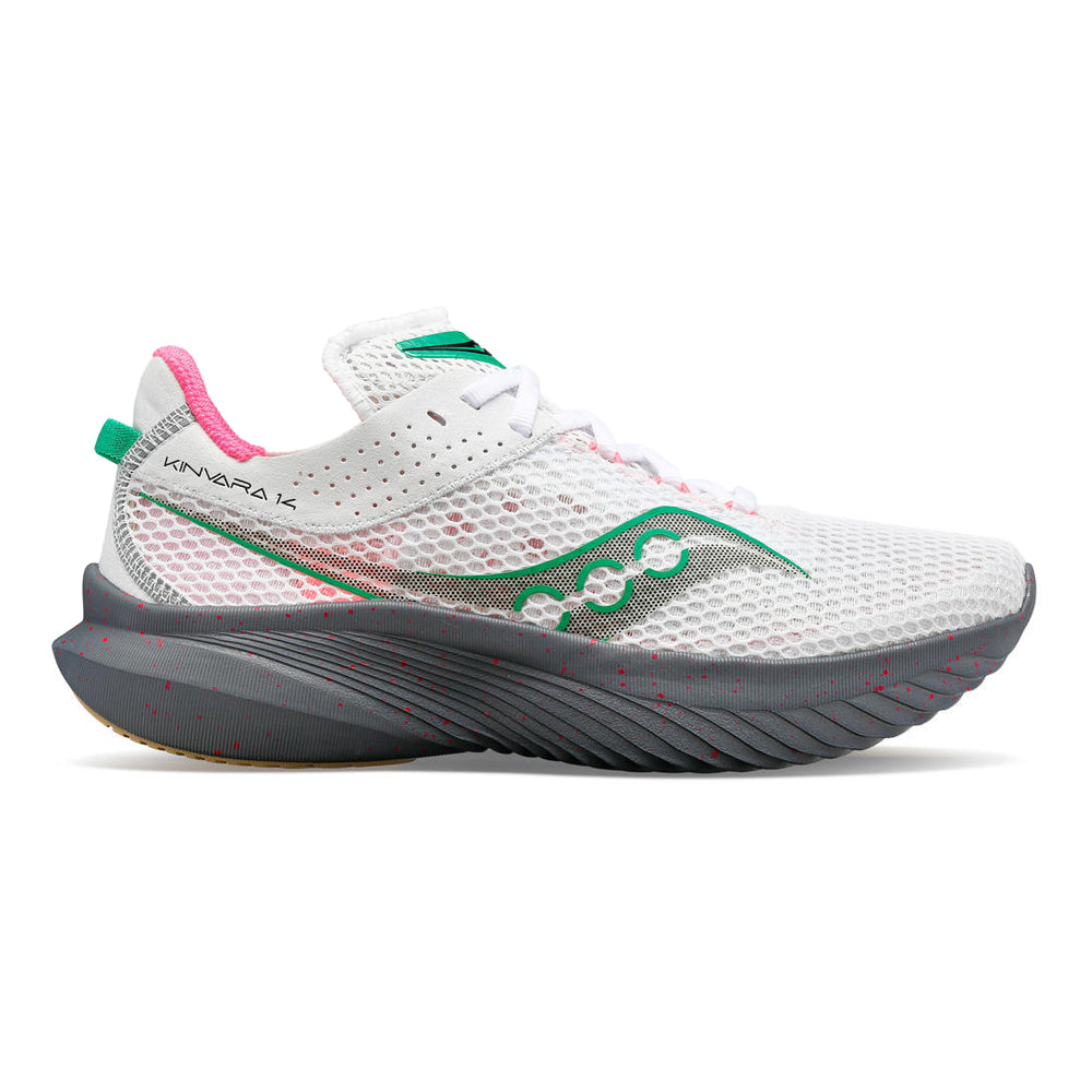Women's Saucony Kinvara 14, White/Gravel, 8 B Medium