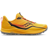 Women's Saucony Peregrine 12, ViziGold/ViziRed, 6.5 B Medium
