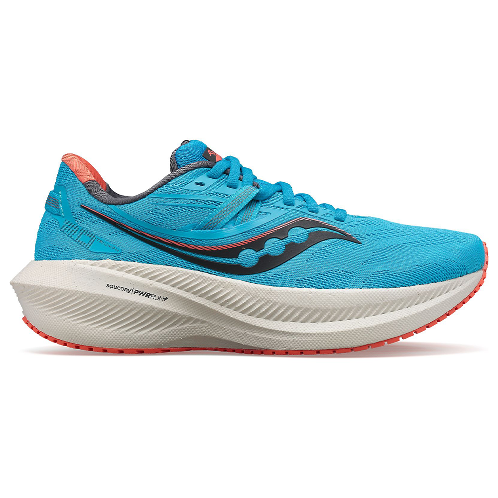 Women's Saucony Triumph 20, Ocean/Coral, 11 B Medium