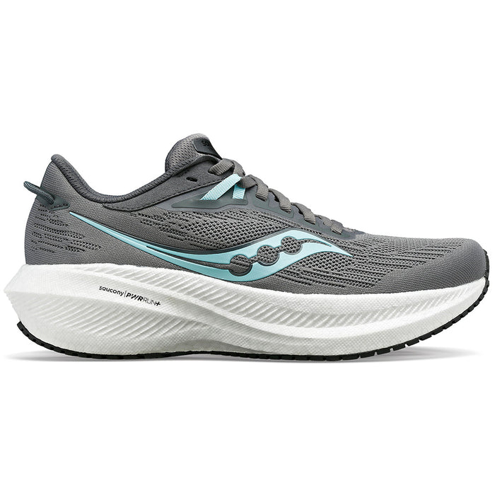 Women's Saucony Triumph 21, Gravel/Black, 7 B Medium