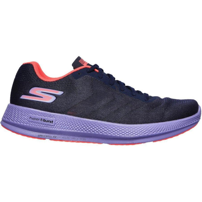 Women's Skechers Go Run Razor 3+, Navy/Purple, 7 B Medium