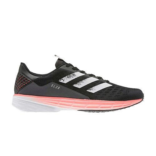 Men's adidas SL20, Core Black/Footwear White/Signal Coral, 12 D Medium