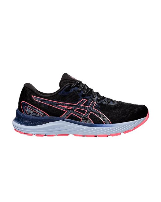 Women's Asics Gel-Cumulus 23, Black/Blazing Coral, 11 B Medium