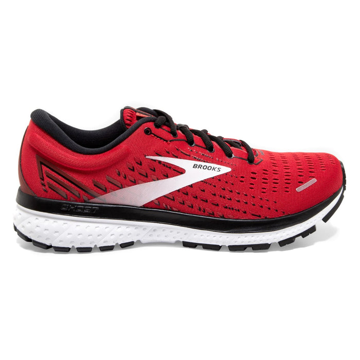 Men's Brooks Ghost 13, High Risk Red/Black/White, 12 D Medium