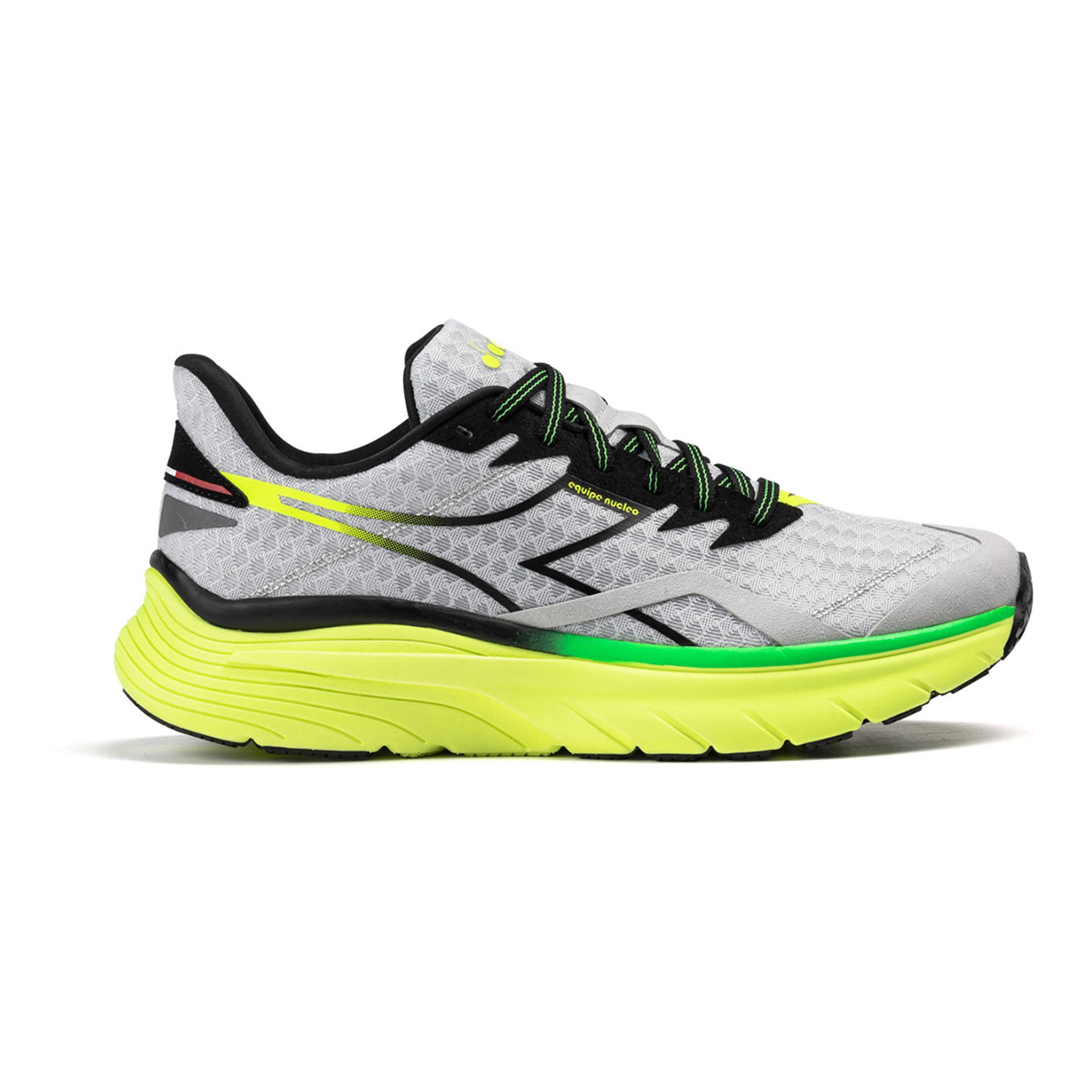 Men's Diadora Equipe Nucleo, Silver/Black/Yellow, 12 D Medium