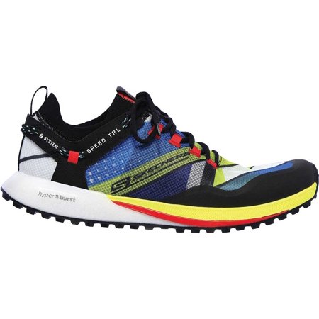 Men's Skechers Go Run Speed, Black/Blue, 13 D Medium