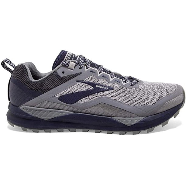 Men's Brooks Cascadia 14, Grey/Navy, 10.5 D Medium