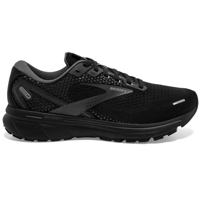 Women's Brooks Ghost 14, Black/Black/Ebony, 13 D Wide