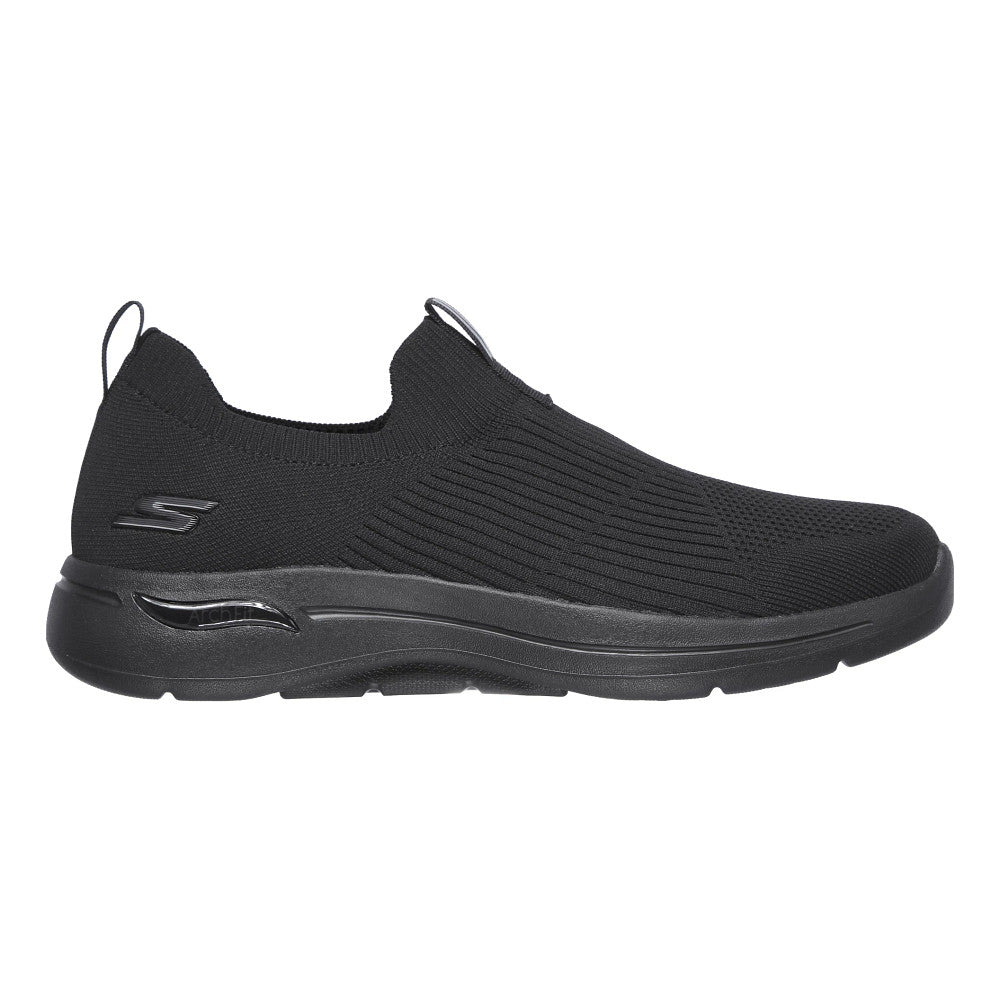 Women's Skechers Go Walk Arch Fit-Iconic, Black, 6.5 D Wide