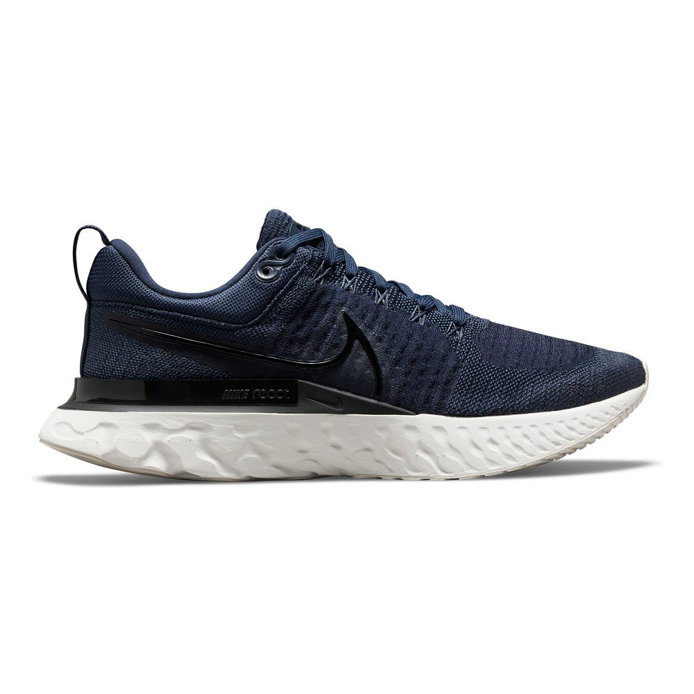 Men's Nike React Infinity Run FlyKnit 2, Thunder Blue/Black, 9 D Medium