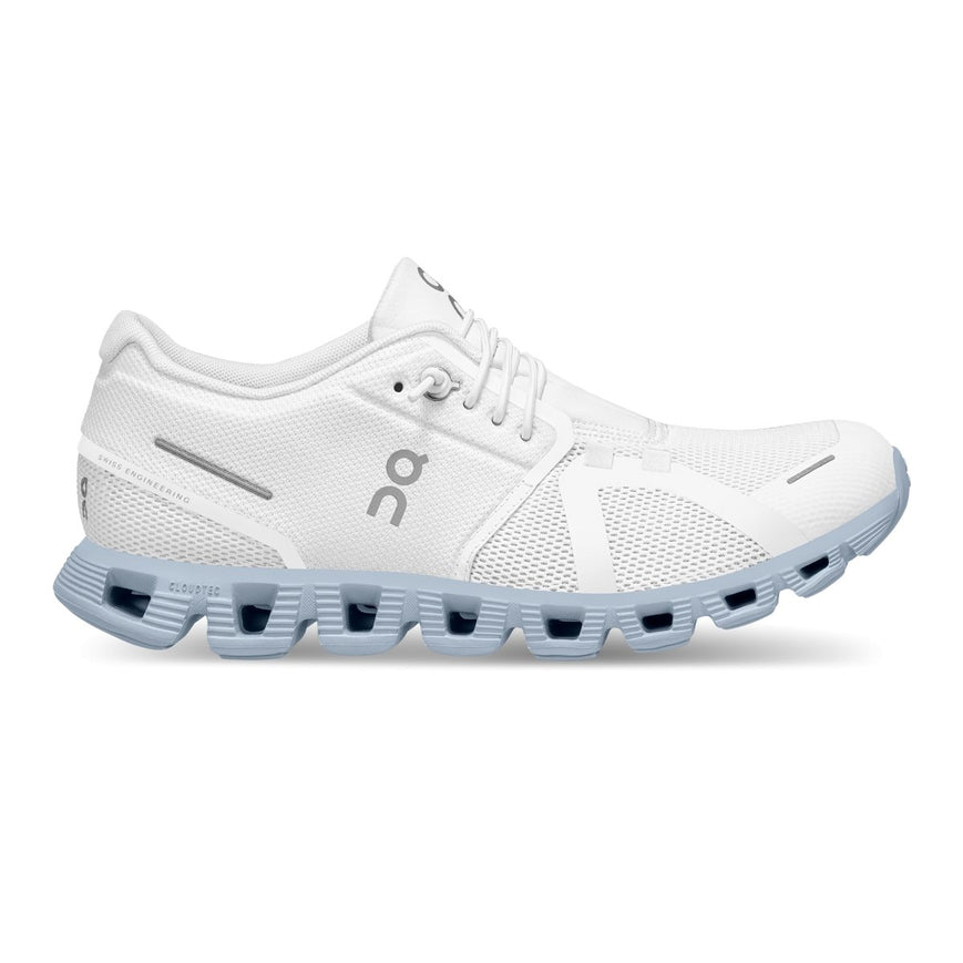 Women's On Cloud 5, White/Chambray, 8.5 B Medium