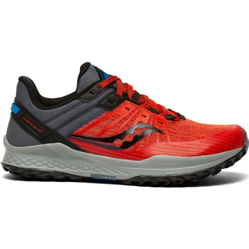 Men's Saucony Mad River TR 2, Scarlet/Shadow, 9.5 D Medium