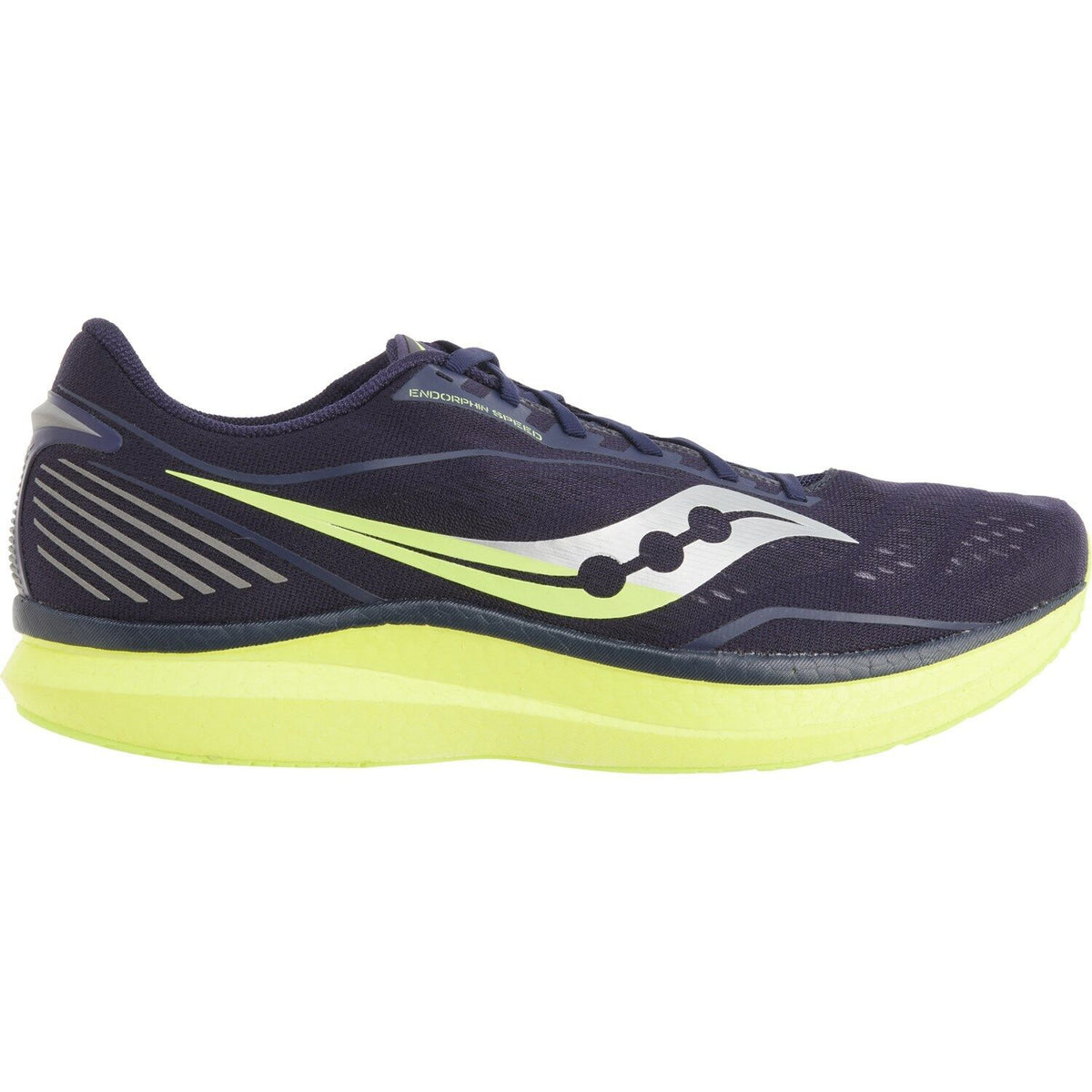 Men's Saucony Endorphin Speed, Navy/Citron, 10.5 D Medium — RELAY