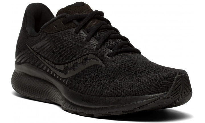 Men's Saucony Ride 14, TRIPLE BLACK, 8 D Medium