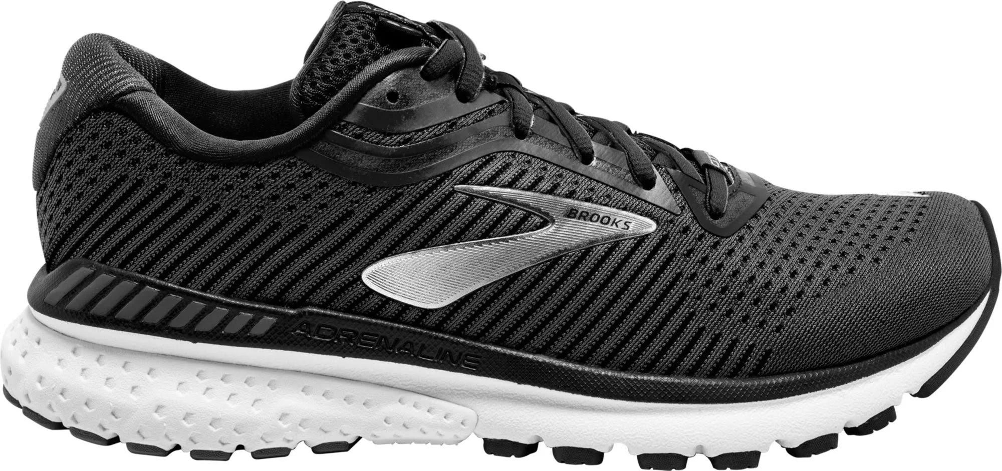 Women's Brooks Adrenaline GTS 20, Black/Grey/Ebony, 6 B Medium