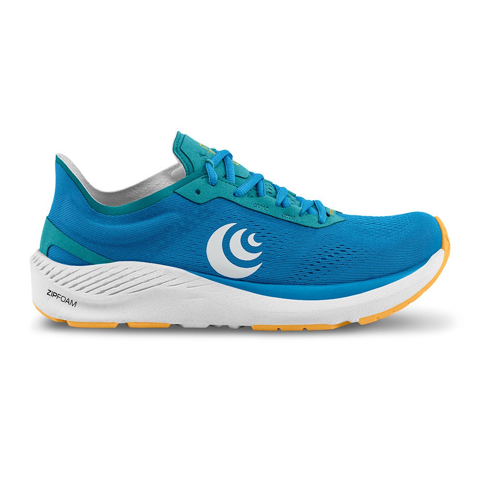 Women's Topo Athletic Cyclone, Sky/Gold, 11 B Medium