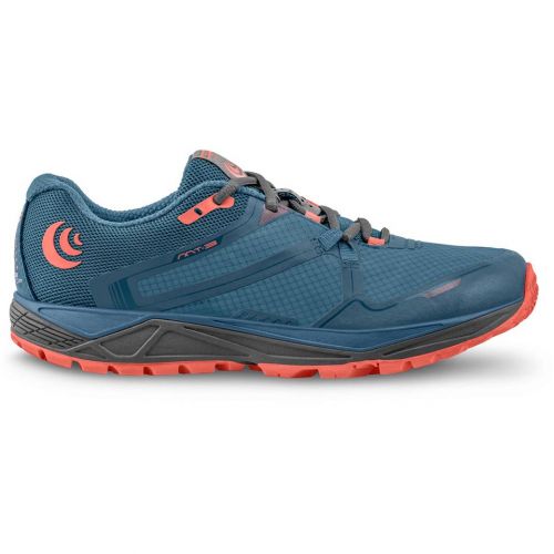 Women's Topo Athletic MT-3, Blue/Coral, 8 B Medium