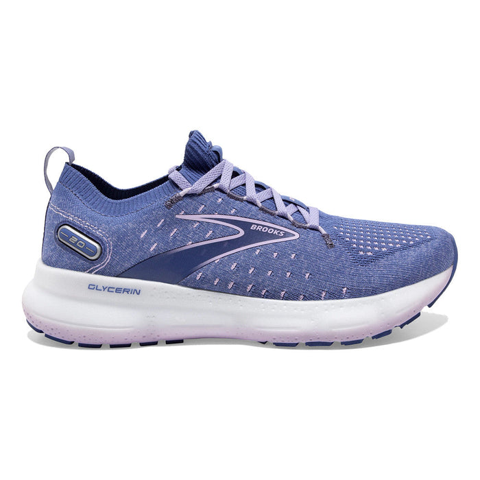 Men's Brooks Glycerin 20, Blue/Lilac/White, 11.5 D Medium