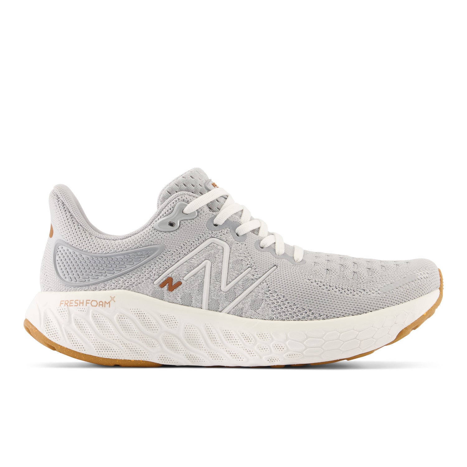 Women's New Balance Fresh Foam X 1080v12, Aluminum Grey/Sea Salt/Copper Metallic, 7 B Medium