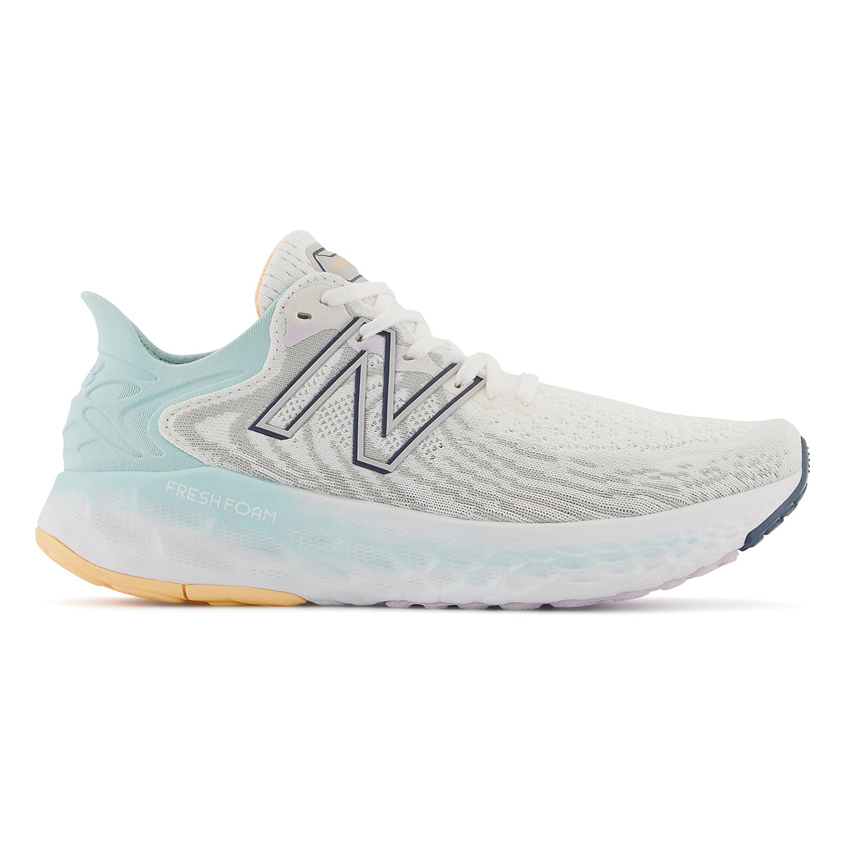 Women's New Balance Fresh Foam 1080 v11, White/Blue Chill, 5 B Medium