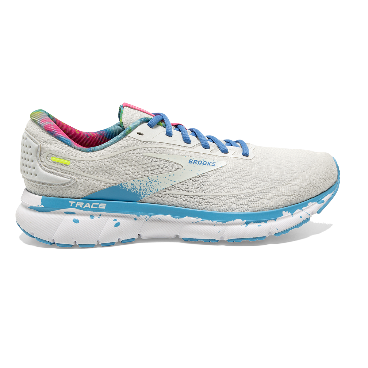 Women's Brooks Trace 2, White Gray/Alaskan Blue, 5 B Medium